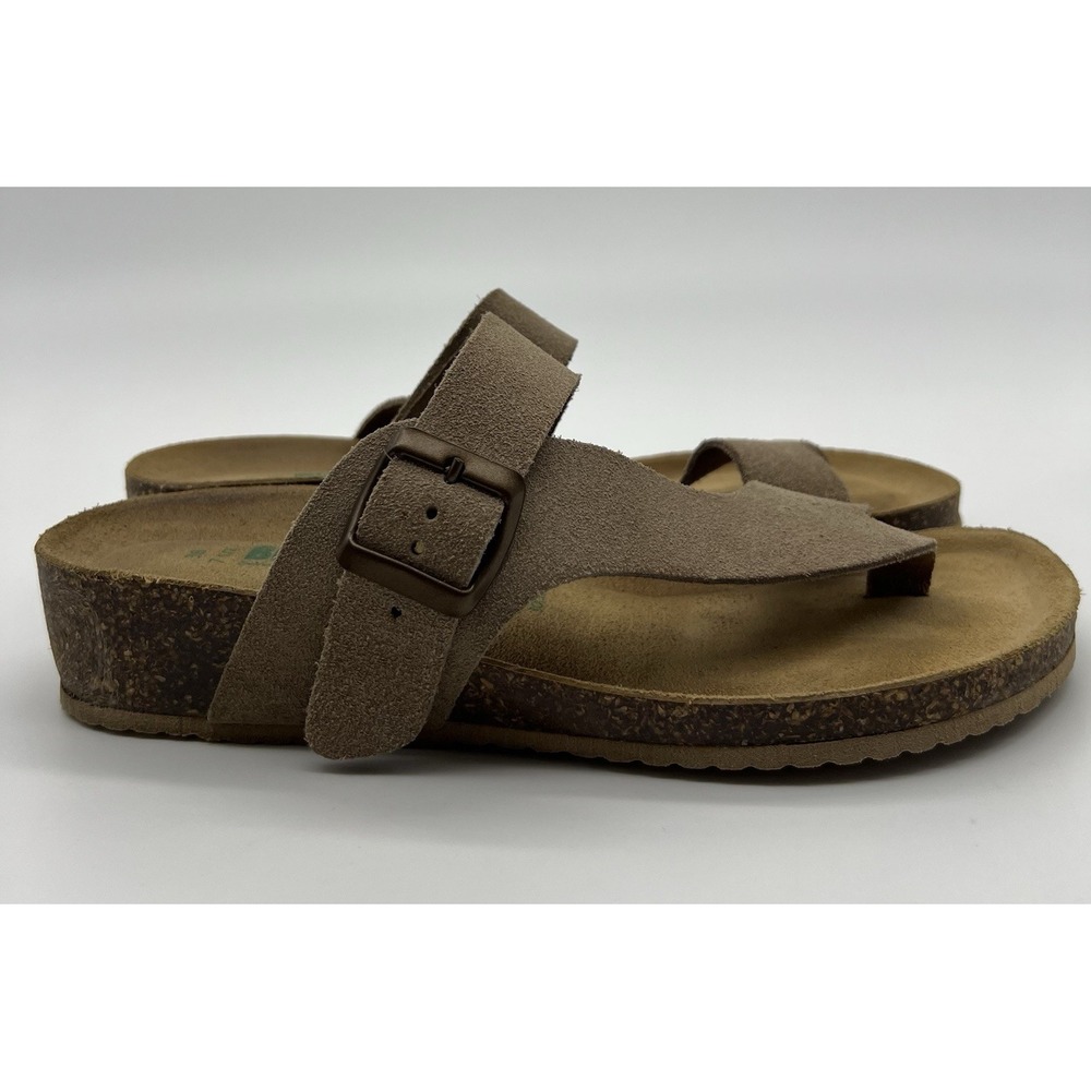 Bionatura Sandals Leather Beige Strappy Thong Toe Strap Sandals Women's 7.5 - Picture 3 of 7